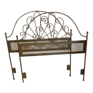 1960s Vintage Metal Brass Twin Headboards - a Pair For Sale