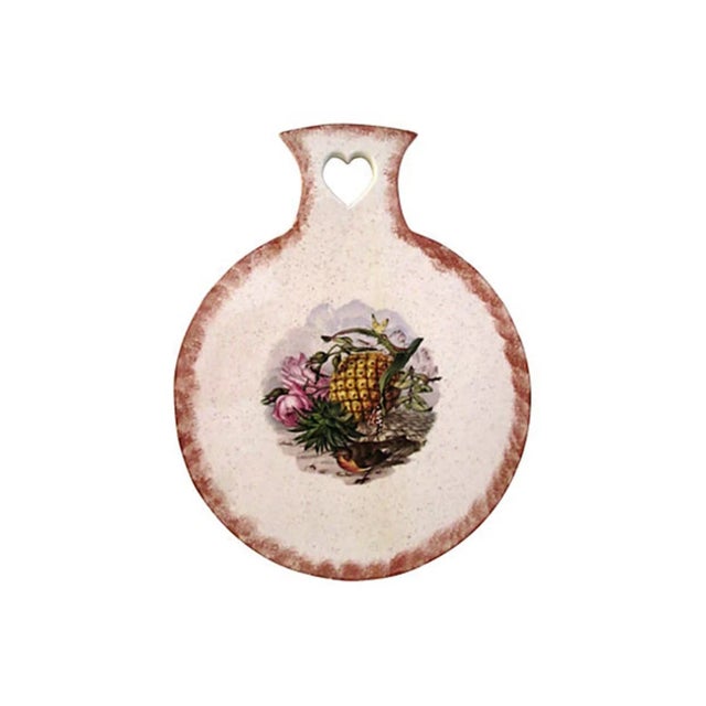 1980s 1980s French Country Pineapple & Sparrow Hanging Cheese Board For Sale - Image 5 of 5