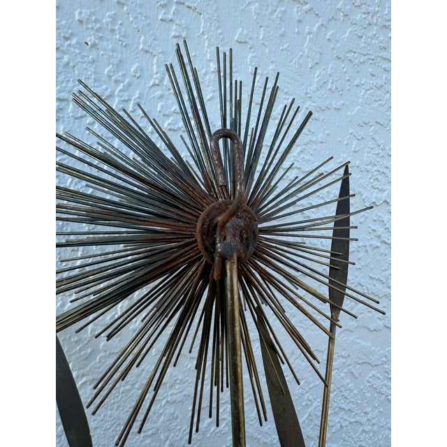 C Jere Signed 1979 Large Brass Pom Pom Wall Art Sculpture MCM For Sale - Image 10 of 12