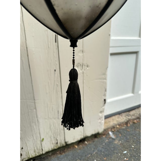 Metal Vintage Two Light Dinico Hanging Fixture For Sale - Image 7 of 7