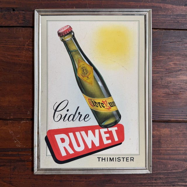 Metal Advertising Maquette for Cidre Ruwet, Thimister, Belgium, 1950s For Sale - Image 7 of 7