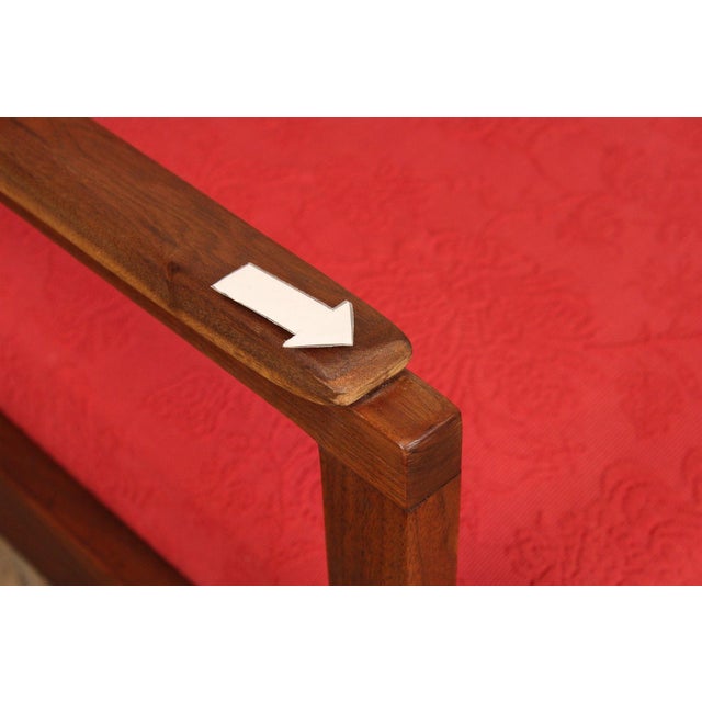 Mid 20th Century Alma Desk Company Mid Century Modern Walnut Armchair For Sale - Image 5 of 12