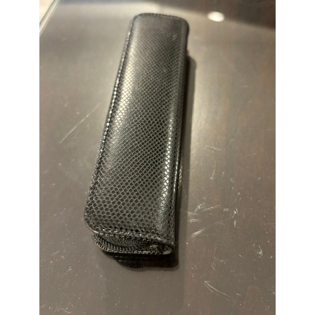 Vintage Montblanc Bohème Bleu Rollerball Pen & Matching Leather Zip Case Set For Sale In New York - Image 6 of 8