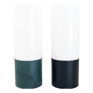 Vintage Table Lamps in Acrylic Glass and Vinyl from Seci, France, 1960s, Set of 2 For Sale