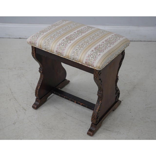 Vintage Gothic Style Fall Front Telephone Cabinet W. Bench - Set of 2 For Sale - Image 9 of 12