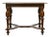 Italian Walnut Table with Star Inlay and Turned Legs, 19th Century For Sale
