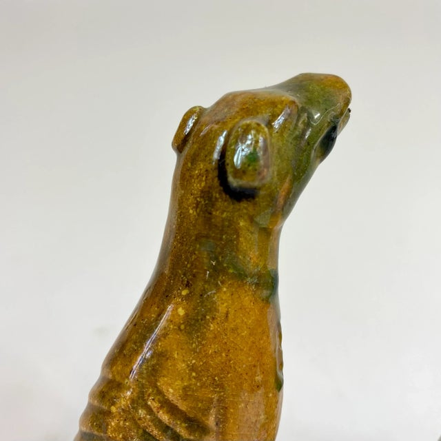 1980s Set of 2 1980s Ceramic Yellow Greyhound Dog Figures Set A For Sale - Image 5 of 8