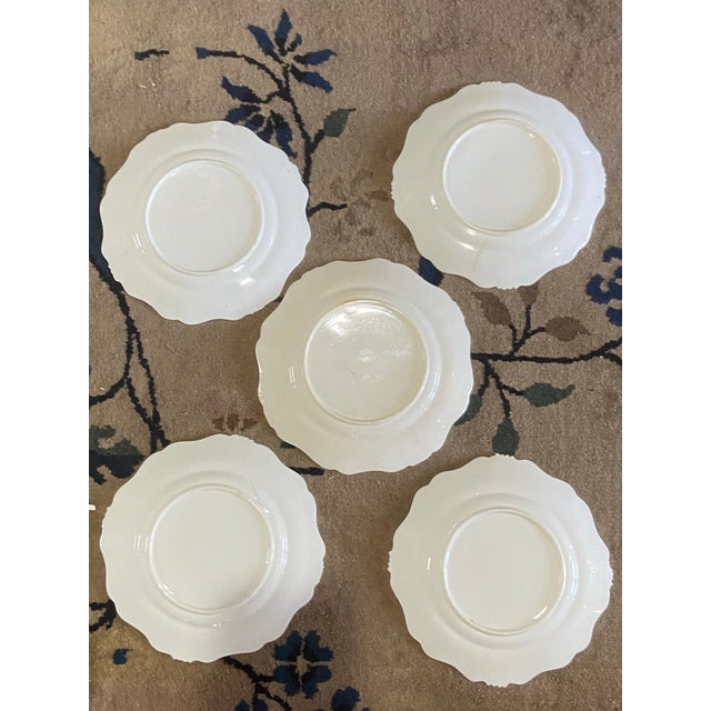 English Antique Regency English Porcelain Gray Plates - Set of 5 For Sale - Image 3 of 12