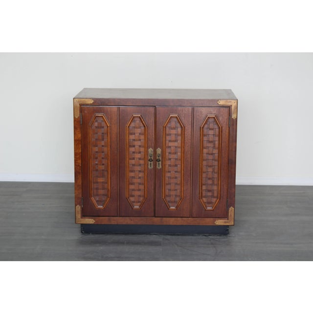Late 20th Century Pair of Mid Century Walnut Cabinet For Sale - Image 5 of 7