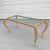Large Modern Sculptural Wood and Glass Console Table / Desk For Sale - Image 4 of 13