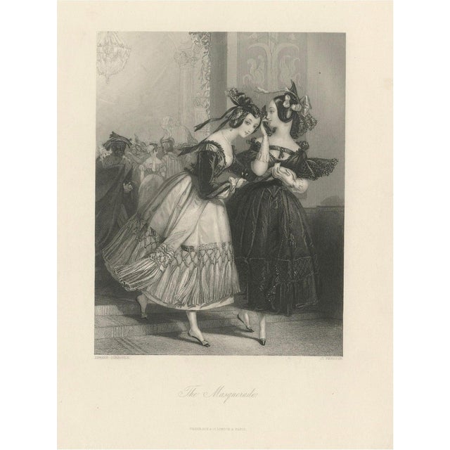 After Edward Corbould, The Masquerade, 19th Century, Engraving For Sale