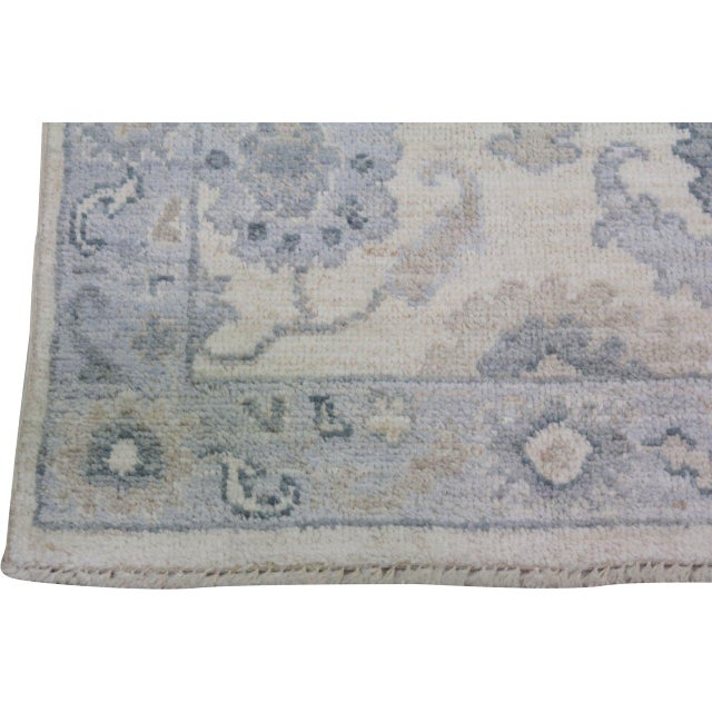 Turkish Oushak Hand Knotted Wool Rug, 4'x5'8" For Sale - Image 4 of 4