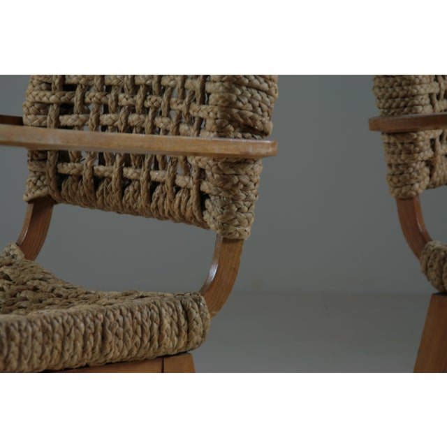 Set of Bridge Armchairs attributed to Audoux Et Minet, France, 1950s For Sale - Image 6 of 17