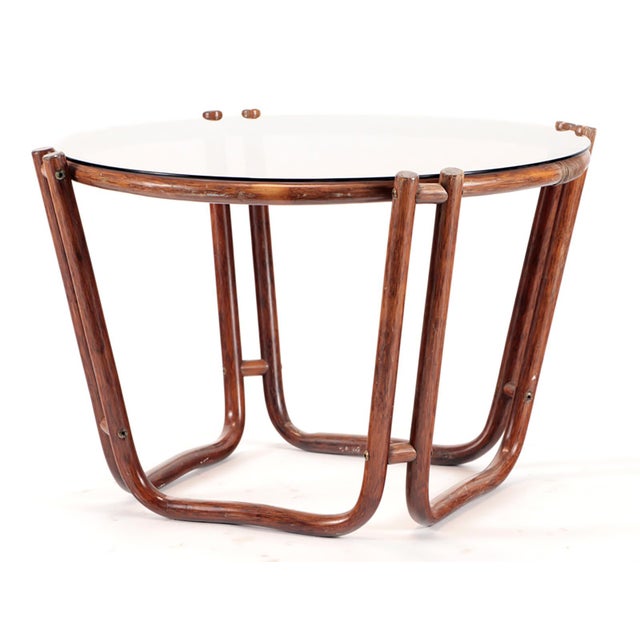 Rattan Glass-Top Table in the Secessionist Manner For Sale In New York - Image 6 of 6