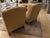 Traditional Pair of Restoration Hardware Wingback Chairs in Wheat Linen For Sale - Image 3 of 6