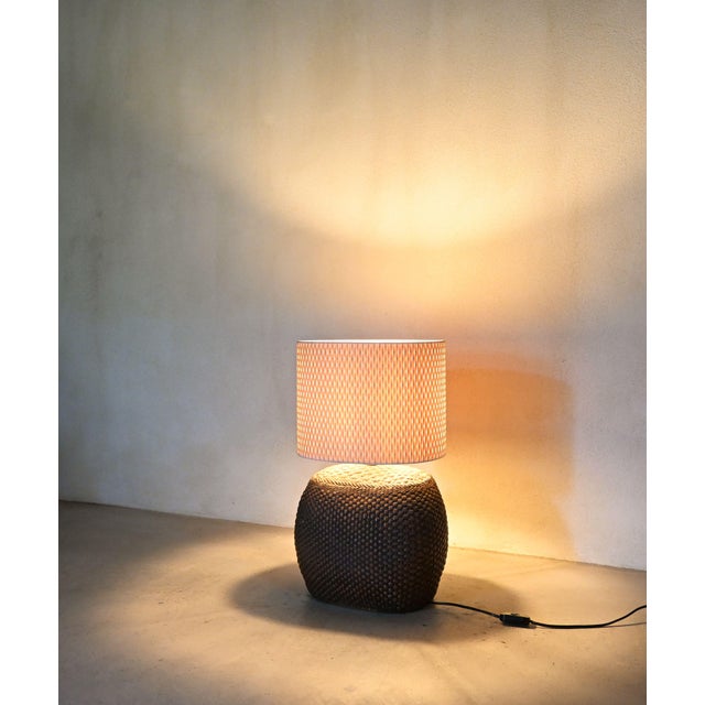 Brown Vintage Ceramic Table Lamp, 1970s For Sale - Image 8 of 8