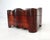 Handcrafted triple humped dark leather jewelry box with red velvet lined padded interior having a ring holder area. Making...