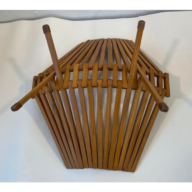 Wood Mid Century Modern Stick Bowl For Sale - Image 7 of 7