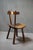 Set of 4 handcrafted French Brutalist style wooden chairs produced in the 1950s.