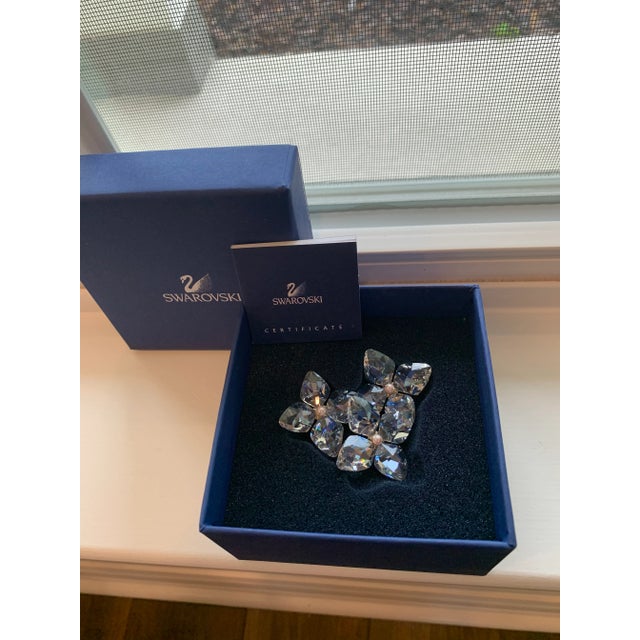 Glass Swarovski Crystal 2009 Paradise Flowers, Dribella Crystal Moonlight Figurine For Sale - Image 7 of 10