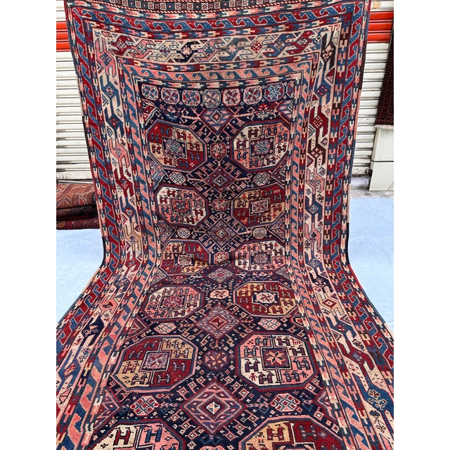 Antique Caucasian Shirvan Hand-Knotted Wool Rug - 11'2" X 5'2" For Sale - Image 14 of 14