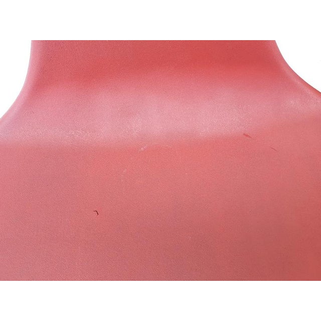 Italian Chrome-Plated Metal Base and Red Polyurethane Seating Chairs, 1990s, Set of 5 For Sale - Image 12 of 18