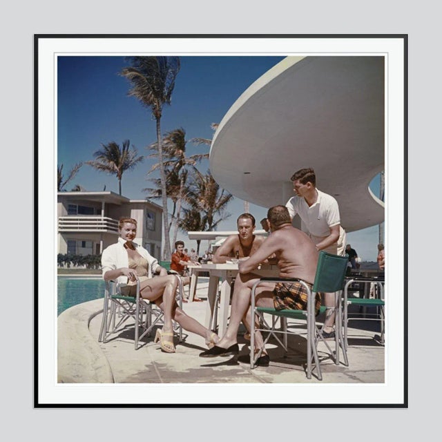 Modern Esther Williams in Florida 1955 by Slim Aarons Framed C-Print For Sale - Image 3 of 3