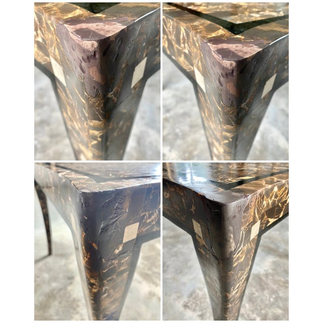 Maitland Smith Tesselated Marble Game Table Breakfast Table For Sale - Image 12 of 12