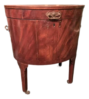 Georgian Oval Mahogany Cellarette – English Wine Cooler, Circa 1800s