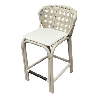 Nicole Hollis for McGuire/Baker Furniture Counter Stool For Sale
