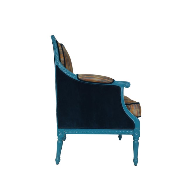 Vintage Louis XVI Carved Wooden Armchair For Sale - Image 4 of 11