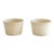 Vintage Cream Clay Planters, Pair For Sale