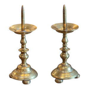 Pair of Small Brass Altar Sticks