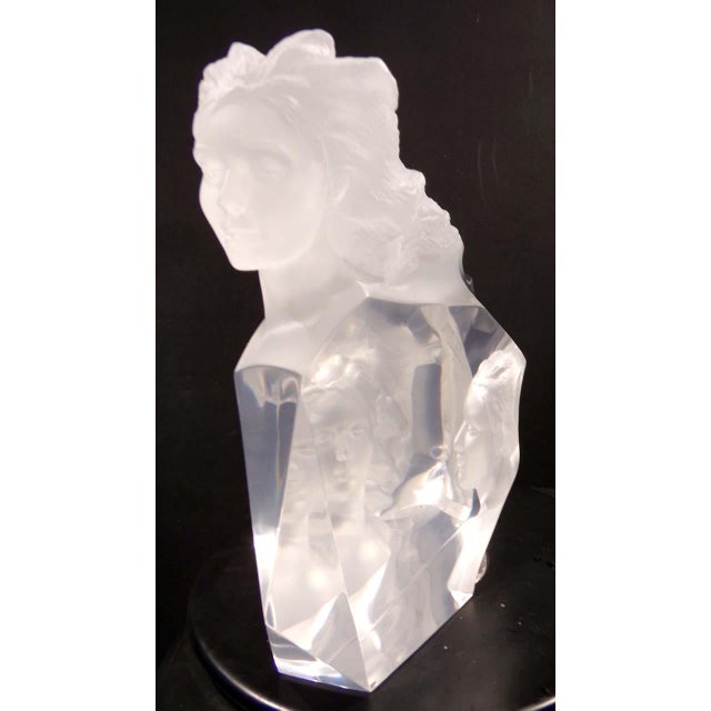 White Frederick Hart "Destiny" Lucite 1999 Acrylic Sculpture Hand Signed For Sale - Image 8 of 10