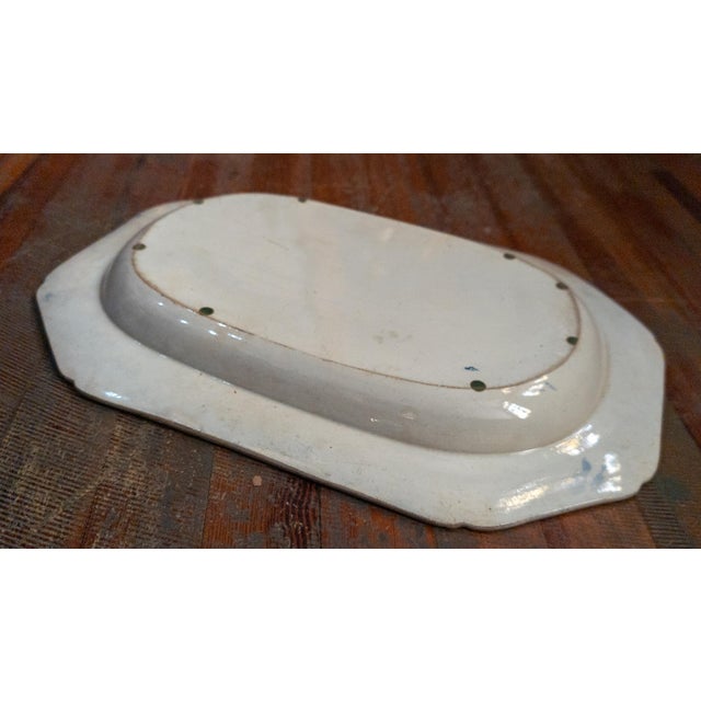 19th Century English Blue and White Staffordshire Chinoiserie Transferware Tray For Sale - Image 13 of 13