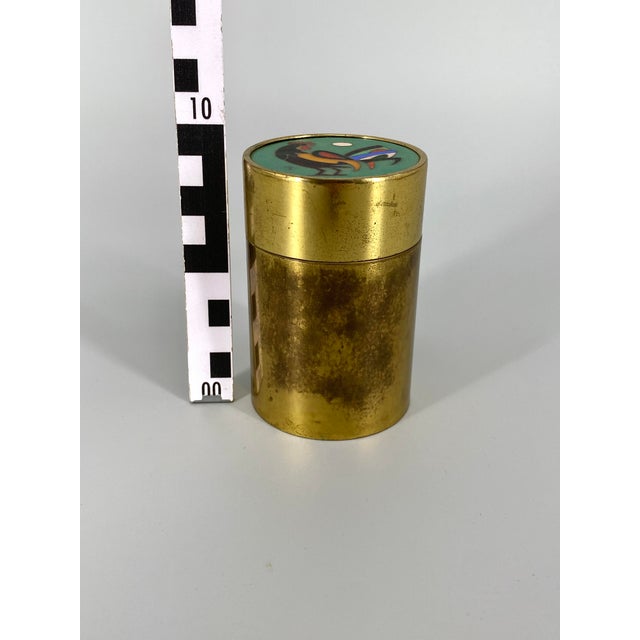 Art Deco Cylindrical Brass Cigarette Case, 1920s For Sale - Image 12 of 15