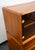 Mid Century Danish Modern Bookshelf Cabinet Teak Shelves Glass Doors Display MCM For Sale - Image 10 of 11