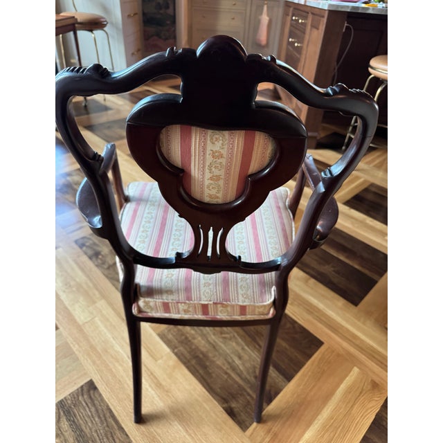 Late Victorian Carved Mahogany Rococo Revival Armchair, Probably American, C. 1880–1900, With Louis XV Influence For Sale - Image 10 of 12