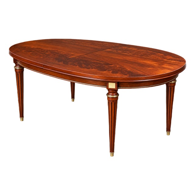 Antique French Louis XVI Mahogany Oval Dining Table For Sale