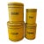 Early 20th Century Bright Yellow Enamel Flour, Sugar, Coffee & Tea Kitchen Canisters – Set of 4 For Sale