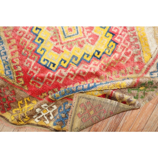 Late 20th Century Zabihi Rug Collection Dazzling Vintage Turkish Konya Rug - 4'1" x 6' For Sale - Image 5 of 9