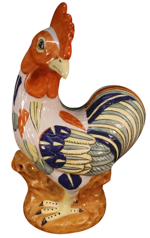 Large Antique Porcelain Rooster