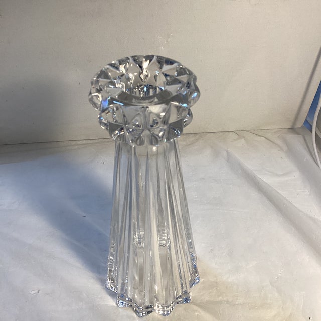 Rosenthal Early 20th Century Heavy Rosenthal Crystal Vase/Candleholder For Sale - Image 4 of 12