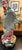 White Large Vintage Majolica Style Ceramic Rooster Figurine For Sale - Image 8 of 9