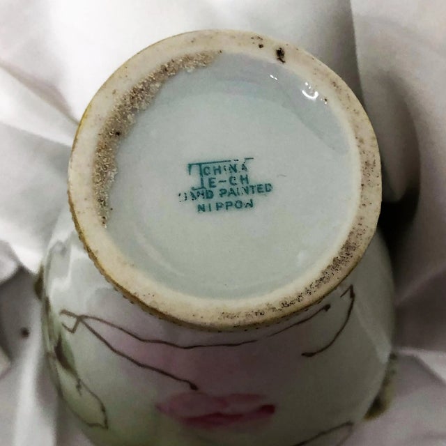 1960s Nipon Floral Motif Vase For Sale - Image 4 of 6