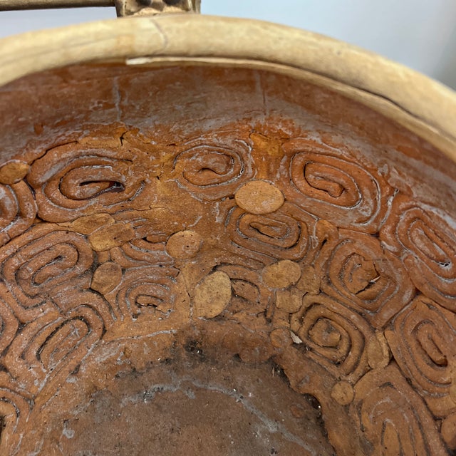 Ceramic Unique 1970s Terracotta Hand Formed Studio Pottery Bowl For Sale - Image 7 of 8