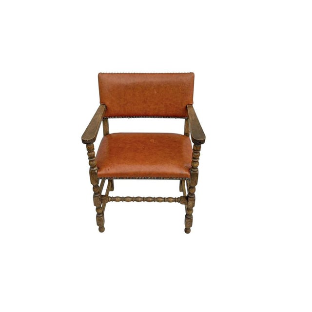 1920s Edwardian Arts & Crafts Turned Wood Bobbin Armchair, 1920s For Sale - Image 5 of 16