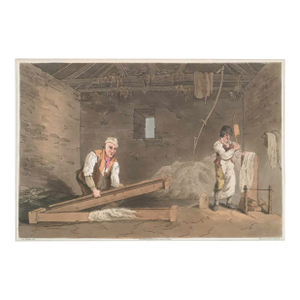 1814 English Engraving of Line Swinglers