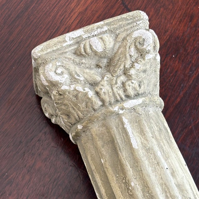 Neoclassical-Style Cast Plaster Candlestick Holders -- a Pair For Sale - Image 9 of 12