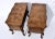 Exceptional pair of French Louis XV style serpentine Demi- commodes, nightstands or chests of drawers boasting fiery Tiger...